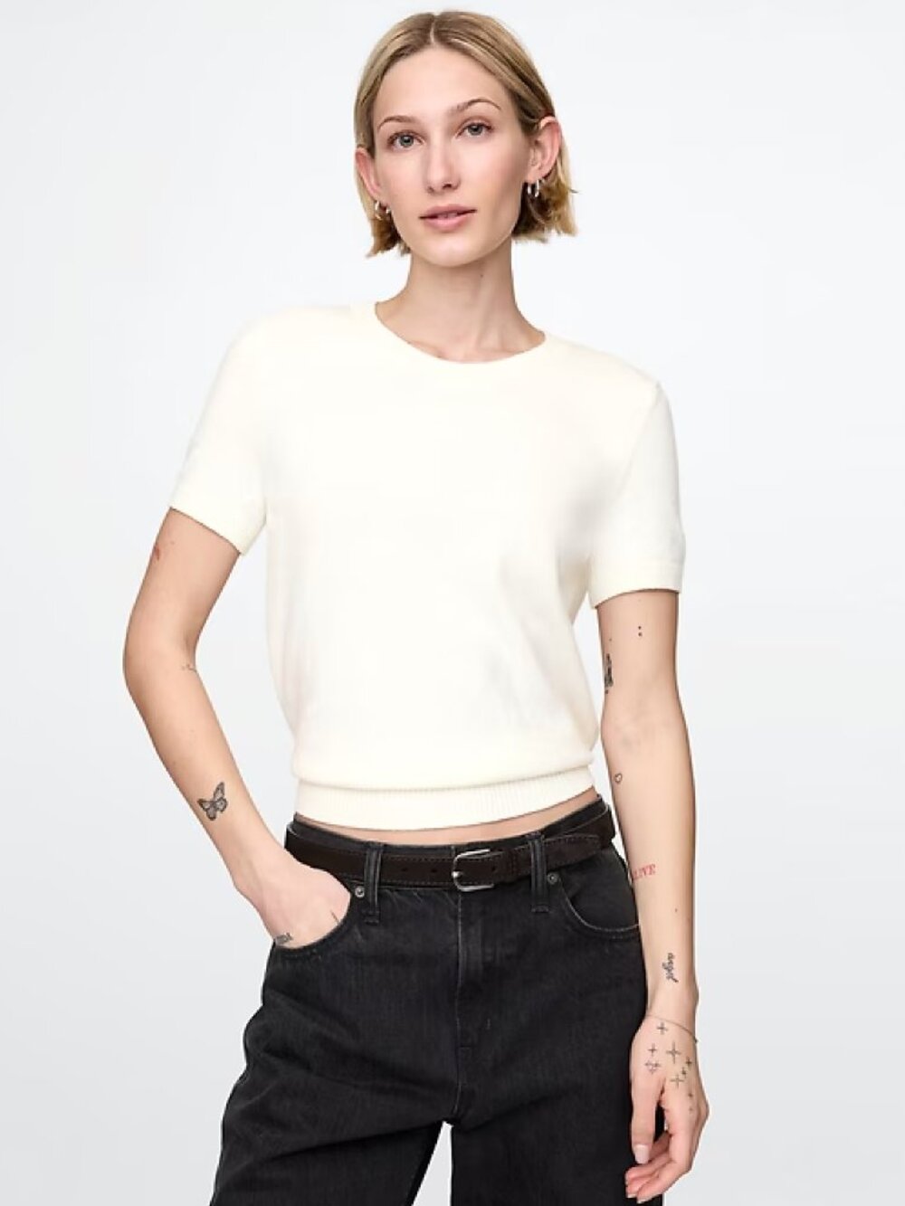 Gap CashSoft Baby T-Shirt – White – Medium